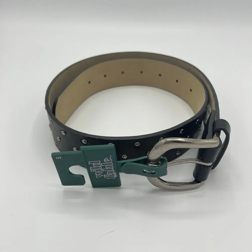 Wild Fable Women's Black Studded Casual Belt - Size Small - NWT